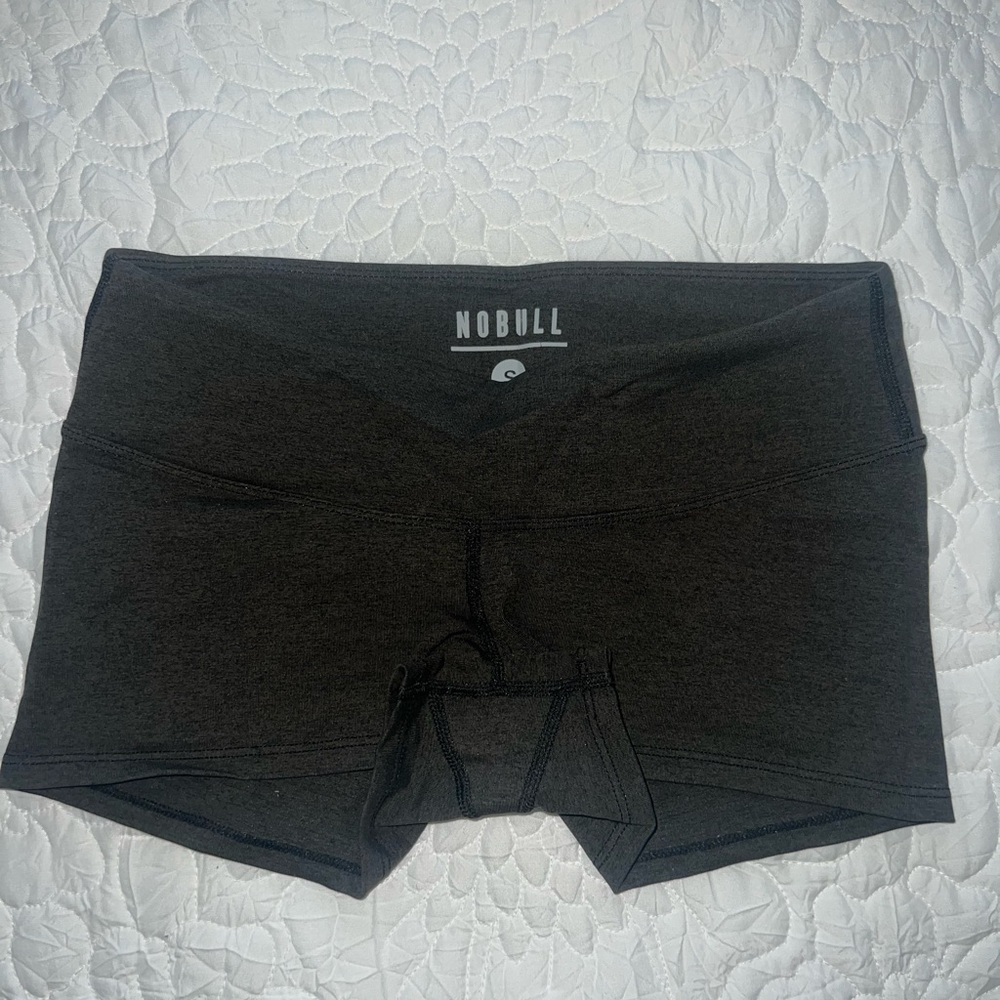 NOBULL Dark Brown/Gray Black Athletic Shorts - Women's Low-Rise Matte Short 2"